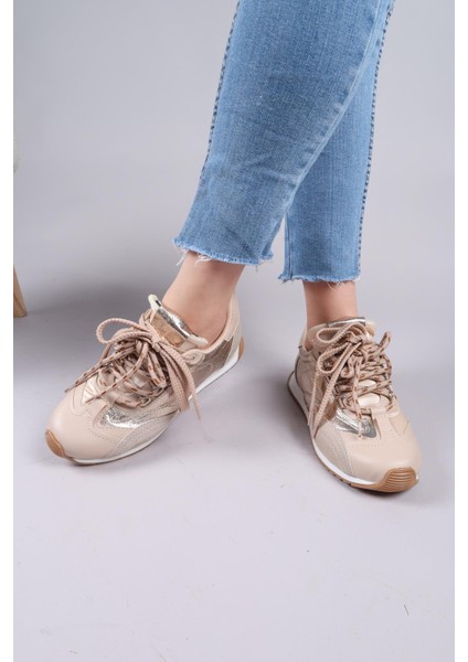 SALTA Çift Bağcıklı Garnili Sneakers BEJ fiyatları