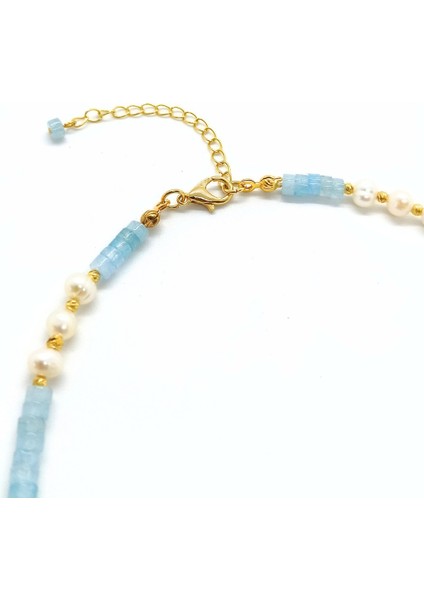 Akuamarin ve Inci Kolye - Ruhunu Sakinleştir, Kalbine Zarafet Kat fiyatları