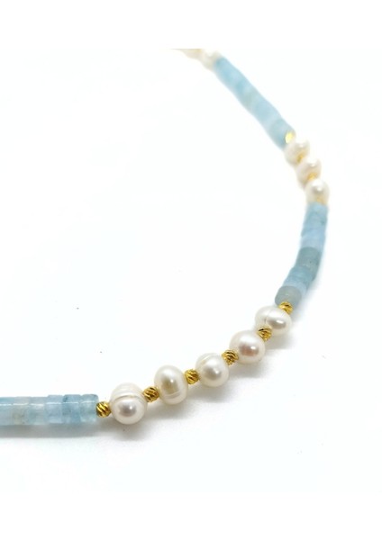 Akuamarin ve Inci Kolye - Ruhunu Sakinleştir, Kalbine Zarafet Kat modelleri