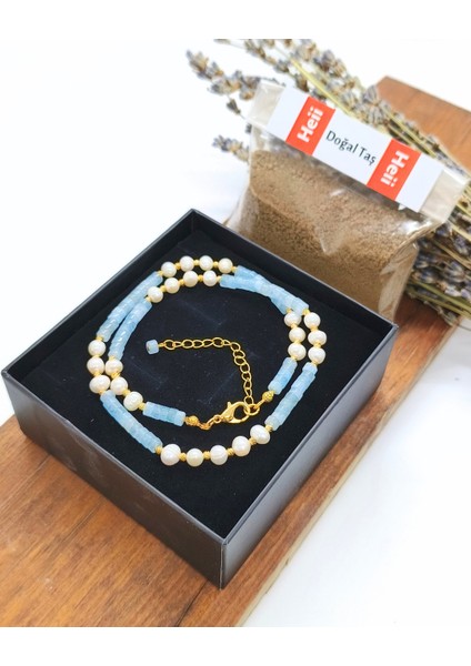 Akuamarin ve Inci Kolye - Ruhunu Sakinleştir, Kalbine Zarafet Kat fırsatları