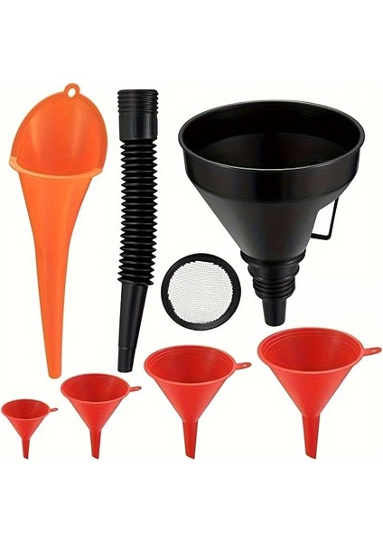 Araba Huni Seti Yakıt Hunisi Yağ Hunisi Esnek Huni Ayrılabilir Nozul ve Filtre ile