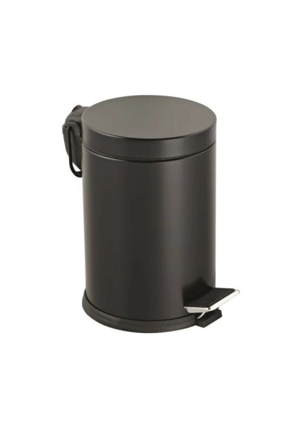 3lt Siyah Pedallı Metal Çöp Kovası (5148)