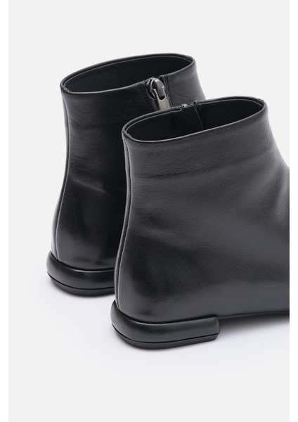 Bestyle Vıta Kadın Siyah %100 Gerçek Süet Deri Sivri Burun Bot