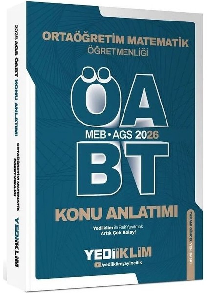 Yediiklim 2026 Öabt Meb-Ags Lise Ortaöğretim Matematik Öğretmenliği Konu Anlatımı