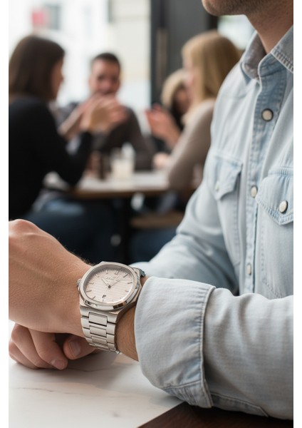 Gümüş Çelik Kordon Erkek Kol Saati LF11514AWT-A fiyatları