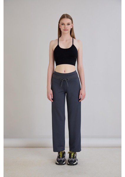 Cepli Beli Lastikli Eşofman Altı