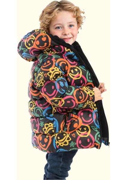 Erkek/kız Çocuk Kapüşonlu Su ve Rüzgar Geçirmez Cepli Kışlık Şişme Mont fırsatları