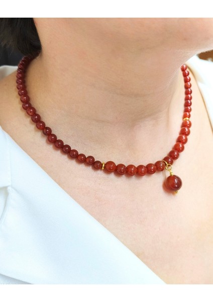 Karnelyan Akik Kolye - Kararlılık, Nazar Kalkanı ve Stresle Baş Etme