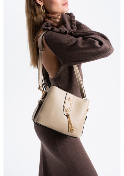 Gold Detaylı 3 Bölmeli Omuz & Çapraz Çanta modelleri