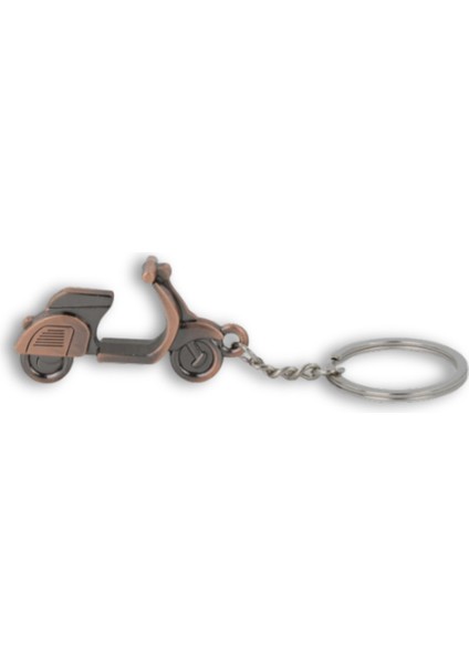 Motor Severlere Özel Retro Scooter Metal Anahtarlık – Bronz Renk (Çinko Alaşım)