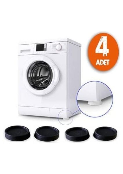 Çamaşır Makinesi Titreşim Önleyici Mobilya Kaydırmaz Ayak 4 Lü Set Siyah 410 fiyatları