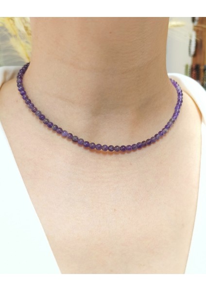 Ametist Kolye - Zihinsel Denge ve Yaratıcı Fikirler - 4 mm