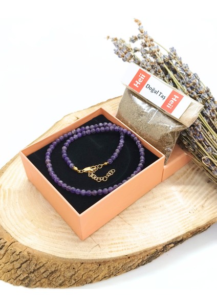 Ametist Kolye - Zihinsel Denge ve Yaratıcı Fikirler - 4 mm fırsatları