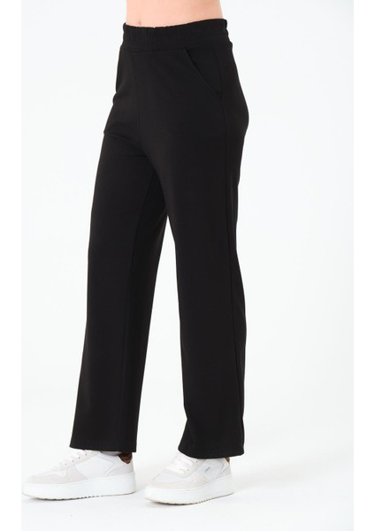 Modal Rahat Kesim Beli Lastikli Bol Paça Pantolon Ekru fiyatları