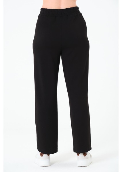 Modal Rahat Kesim Beli Lastikli Bol Paça Pantolon Ekru fırsatları