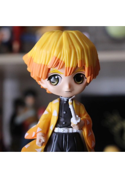 Demon Slayer Kimetsu No Yaiba Zenitsu Agatsuma Anime Karakter Figür Oyuncak Koleksiyonluk Biblo 15CM indirimleri