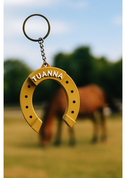 Kişiye Özel Anahtarlık - At Nalı Figürü - 3D Baskı