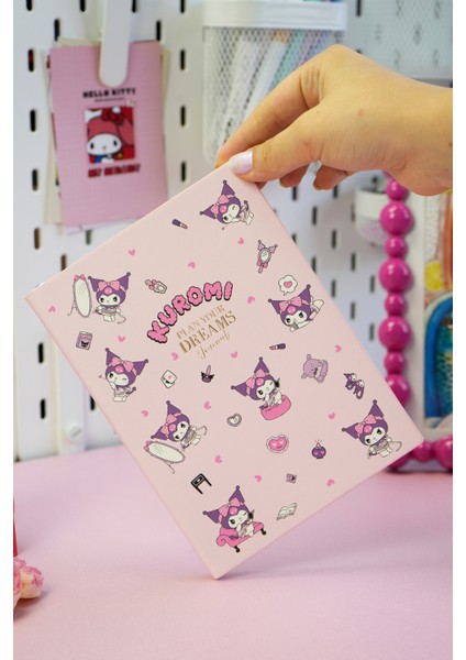 Kuromi Smyth Flexy Vegan Deri Defter – 13X18 Cm, Çizgili, Koleksiyon Kapaklar