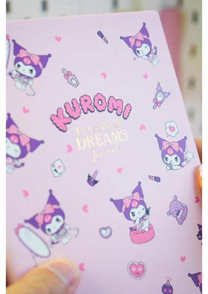 Kuromi Smyth Flexy Vegan Deri Defter – 13X18 Cm, Çizgili, Koleksiyon Kapaklar modelleri