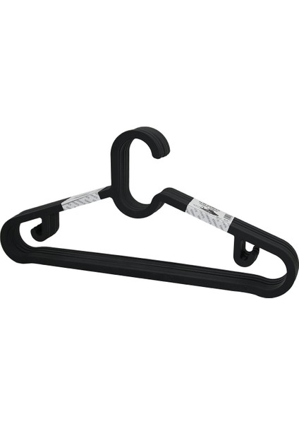 10PCS Plastik - Antrasit Gri Elbise Askısı (5148)