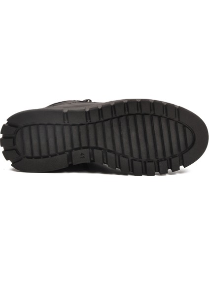 Siyah Deri Kürklü Soğuğa Dirençli Kaymaz Erkek Bot 2K0621-HK-3506 M indirimleri