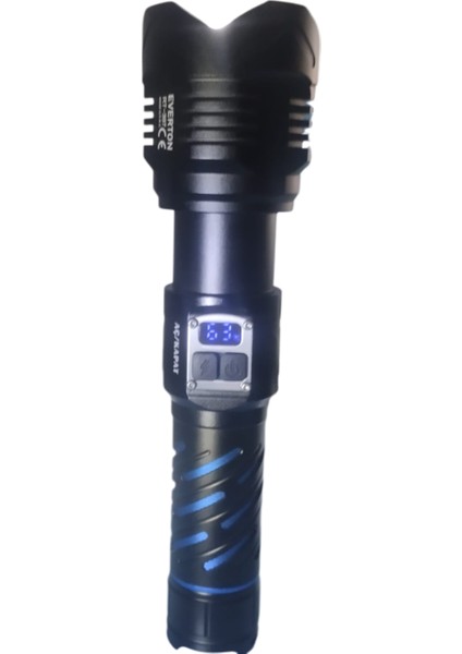 RT-397 Profesyonel El Feneri | 50W – 5000 Lümen – 4800 Mah – 5 Mod – Type-C – Zoomlu – Dijital Göstergeli modelleri