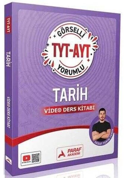 Paraf 2026 Yks Tyt Ayt Sedat Tekin Tarih Görselli Yorumlu Video Ders Kitabı