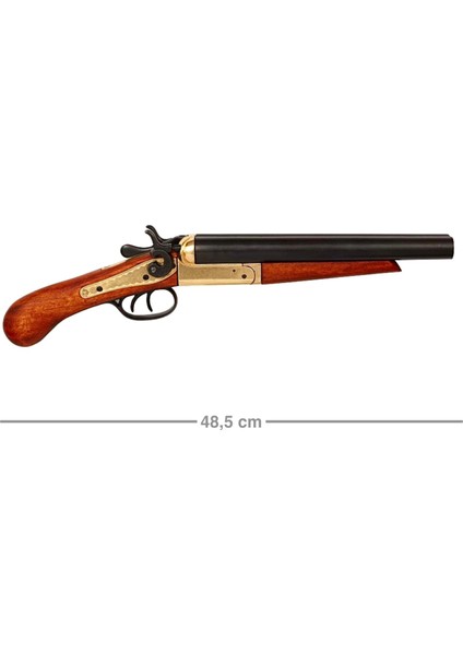 Denix Dekoratif Replika Çift Namlulu Tabanca 48,5 Cm, Amerika 1868 modelleri