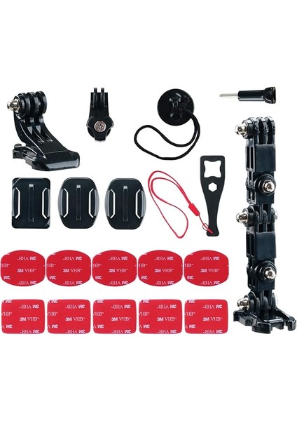 Kamera Kask Tutucu Aksesuar Kiti, Aksiyon Kamerası Aksesuarı, Gopro 8/7/6/5/4 ile Uyumlu