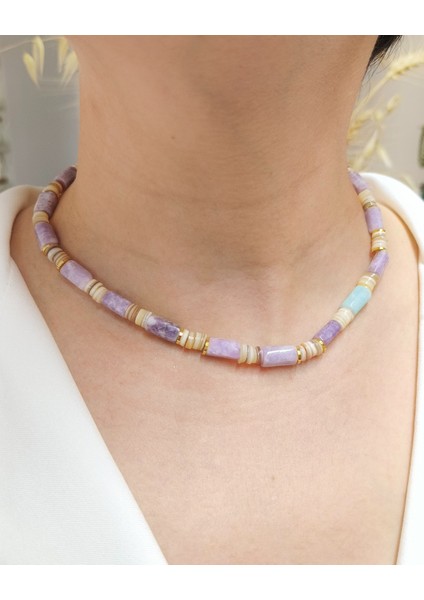 Kunzit ve Sedef Kolye - Yaşam Enerjinizi Yükseltin