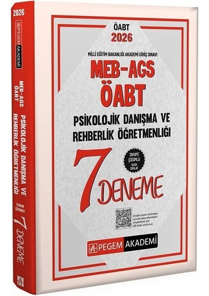 Pegem 2026 Öabt Meb-Ags Psikolojik Danışma ve Rehberlik 7 Deneme Çözümlü