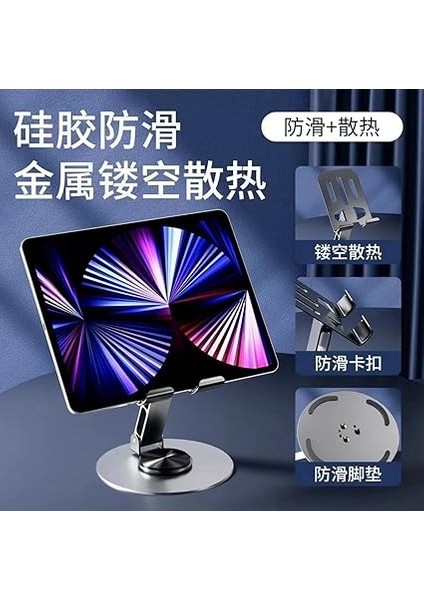 Metal Stand Tablet Telefon Tutucu 360 Derece Dönerli Ayarlanabilir Mor Telefon Tablet Standı Yüksek Kalite Masaüstü Stand fırsatları