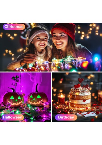 Noel Dekor App Uygulama Kontrolü Dıy Işık LED Noel Ağacı Dekoratif Işık Akıllı Ideal LED fırsatları