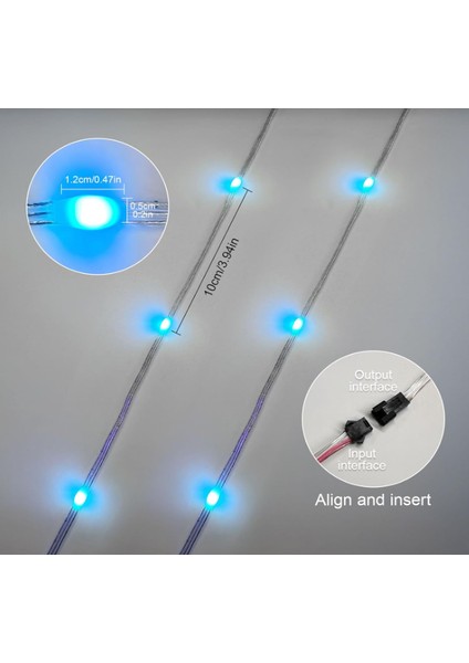 Noel Dekor App Uygulama Kontrolü Dıy Işık LED Noel Ağacı Dekoratif Işık Akıllı Ideal LED