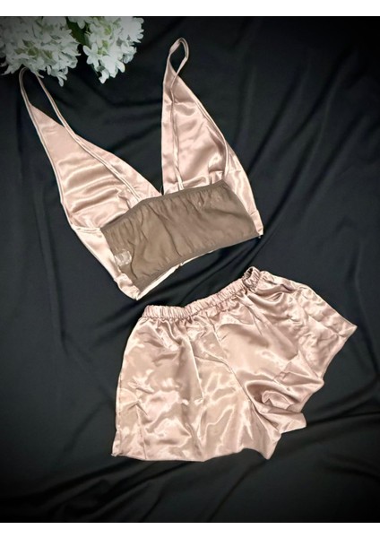 Moongırl Saten Şortlu Pijama Gecelik Takım fiyatları