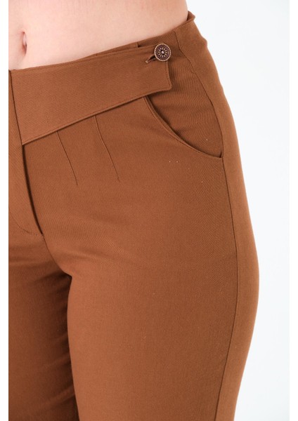 Tek Düğmeli Pabardin Pantalon