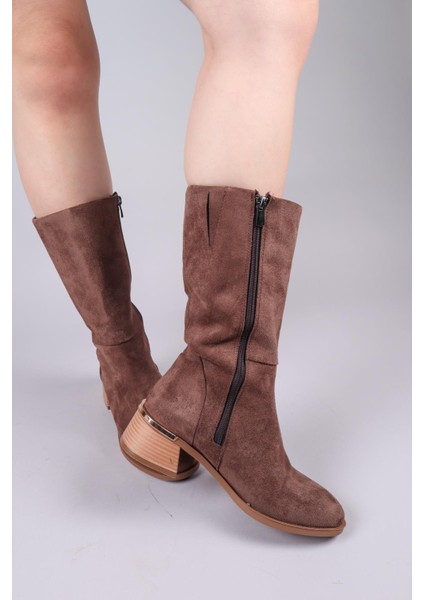 Faye Süet Yarım Çizme Kahverengi modelleri