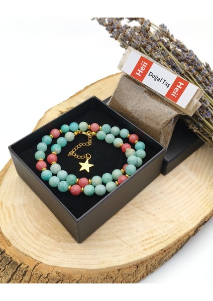 Dişil Enerji, Özssevgi ve Özgüven - Amazonit ve Rodonit Kolye modelleri