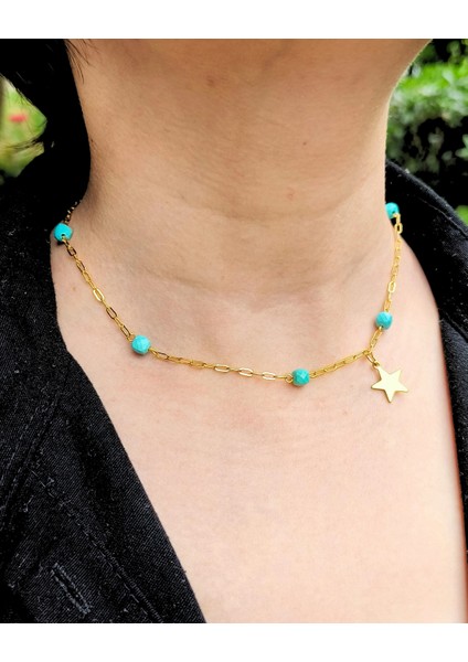 Firuze (Turkuaz) Gold Kolye fiyatları