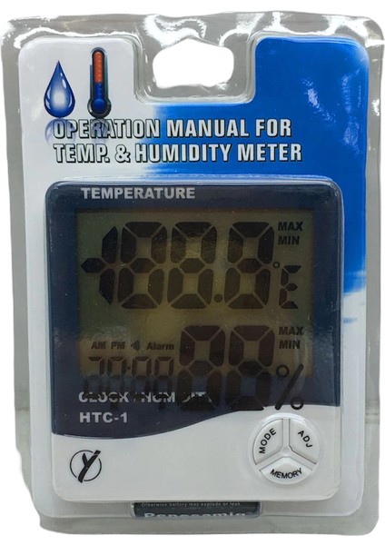 Temperature Htc-1 Dijital Saat - Sıcaklık - Nem Ölçer (5148)