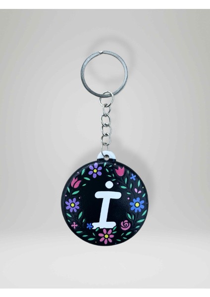 I Harf Kişiye Özel Harfli Çiçek Desenli Plastik Anahtarlık Şişe Açacağı Hem Şık Hem Kullanışlı Hediye Seçeneği