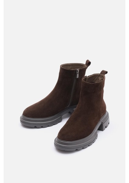 Bestyle Brand Kadın Acı Kahve %100 Gerçek Süet Deri Eva Tabanlı Bot fiyatları