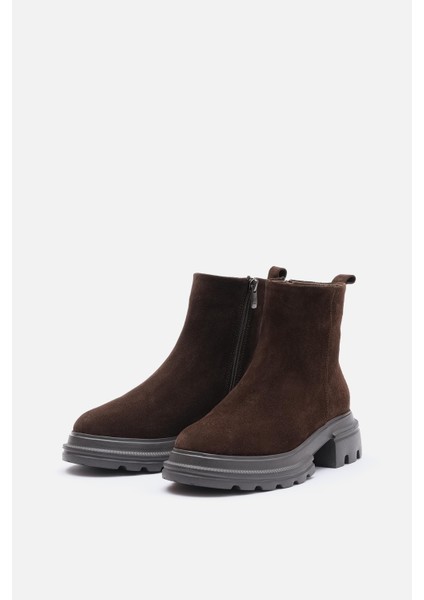 Bestyle Brand Kadın Acı Kahve %100 Gerçek Süet Deri Eva Tabanlı Bot indirimleri