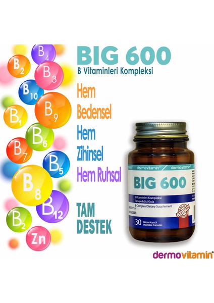 Big 600 B Vitamin Kompleksi 30 Kapsül fiyatları