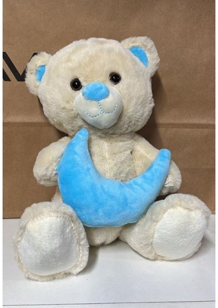 Oyuncak Peluş Sevimli Uyku Arkadaşı Aydedeli Ayıcık 26 cm