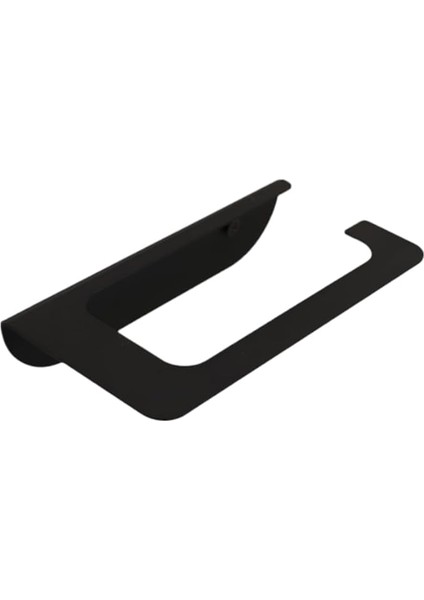 Yapışkanlı ve Vidalı Mat Siyah Oval Tuvalet Kağıtlığı Wc Kağıtlık Tuvalet Kağıdı Askısı