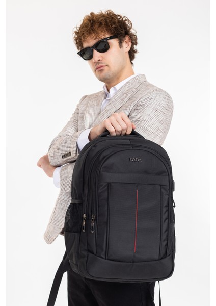 USB Aparatlı Erkek Sırt Çantası Okul Iş Günlük Kullanım Ortopedik 14-15,6 Inç Su Geçirmez Kumaş indirimleri