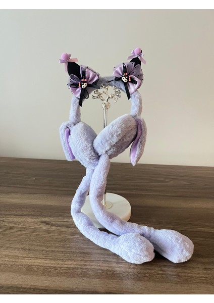 Kuromi Kadın/kız Hareketli ve Sesli Peluş Kulaklık