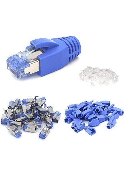 Cat. 7 RJ45 Kılıf - Mavi modelleri