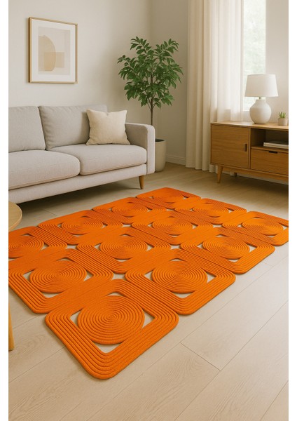 Solena Jüt Hasır Dikdörtgen Şık Kilim Halı Paspas Yolluk Evinizi Şımartın Tarzınızı Yansıtın